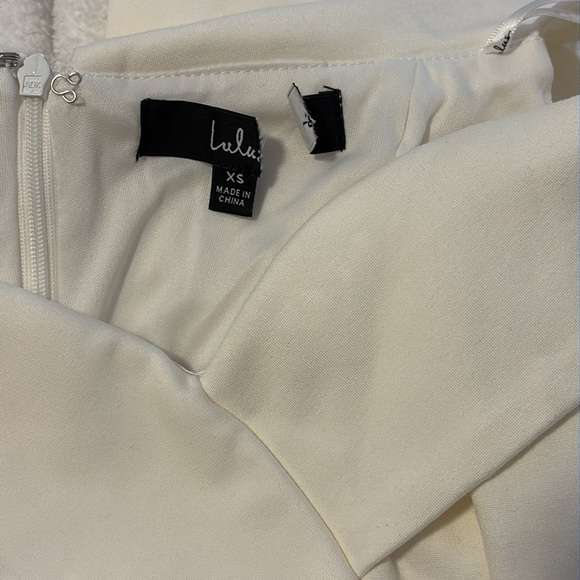 NWOT Lulus Classic Glam White Off-the-Shoulder Bodycon midiDress - Picture 9 of 9